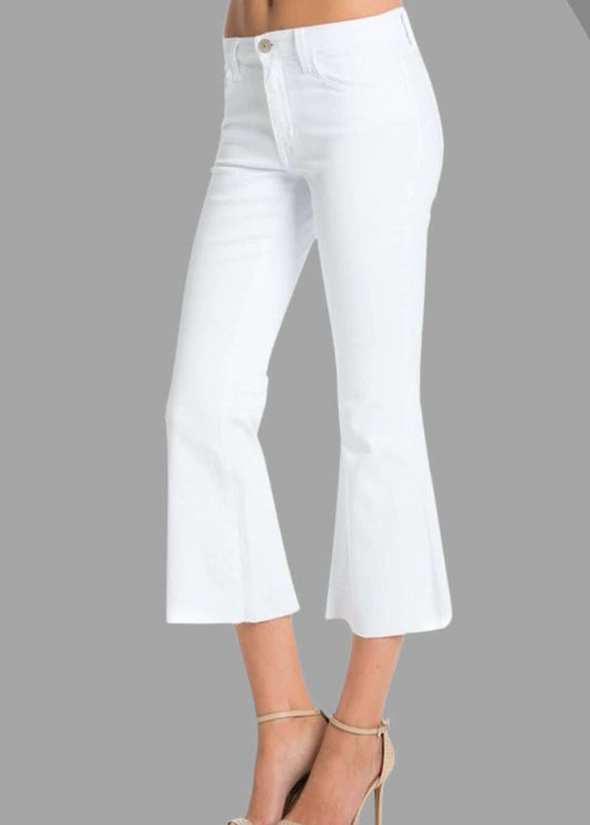 White Denim Capri Jeans - Clearance Final Sale
