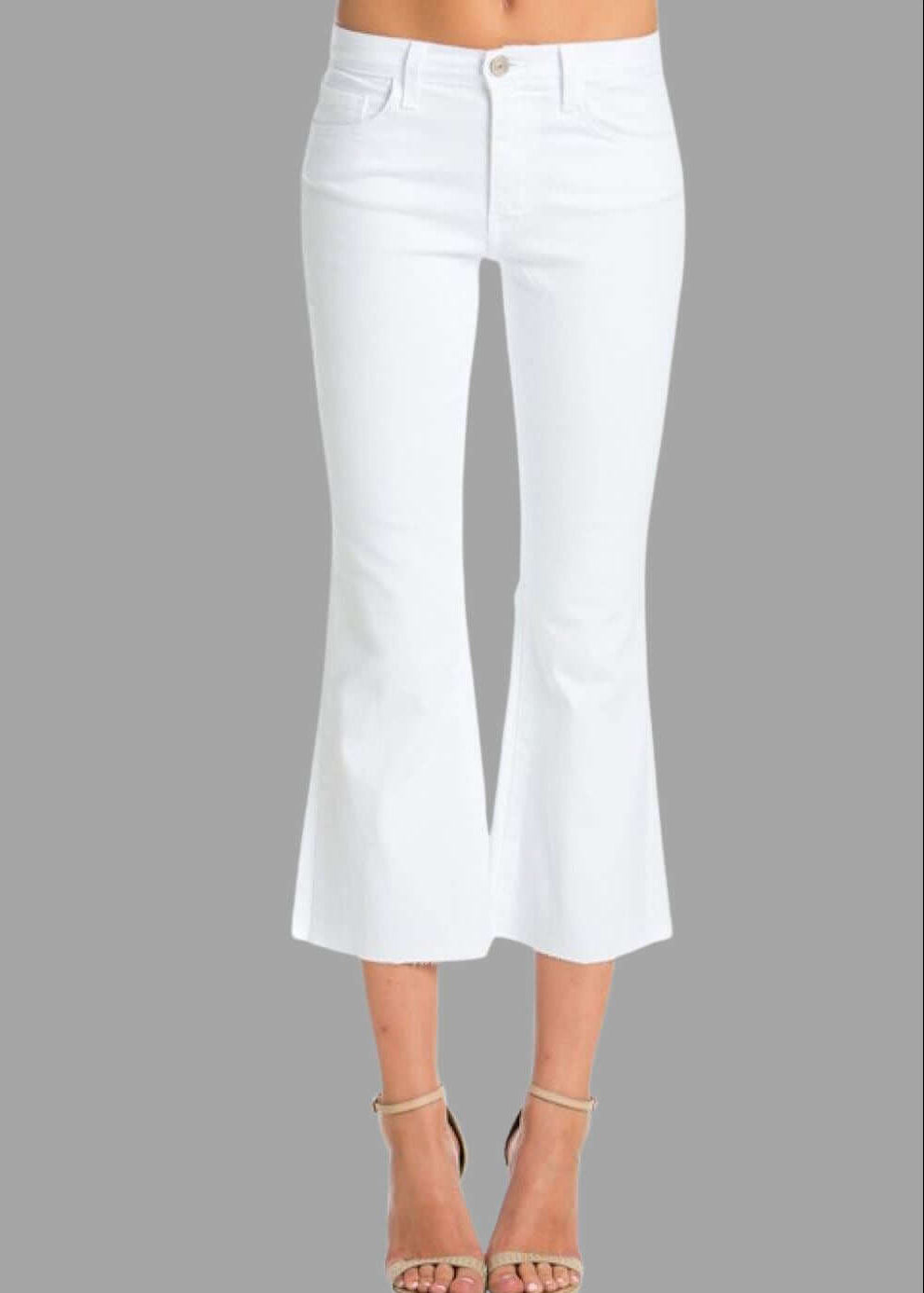 White Denim Capri Jeans - Clearance Final Sale