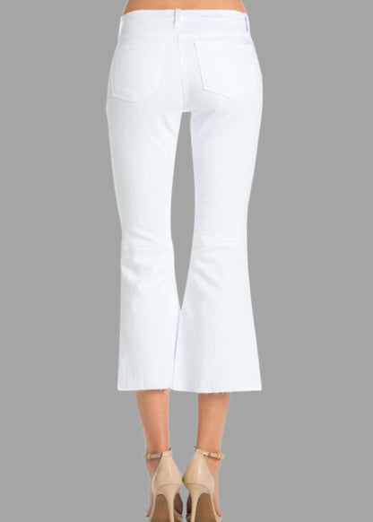 White Denim Capri Jeans - Clearance Final Sale