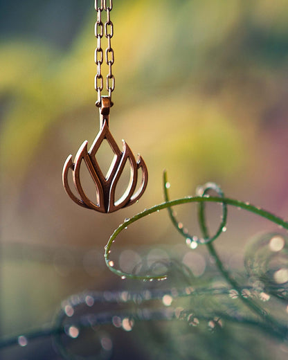 LIFE Lotus Flower of Grace Necklace - Bronze
