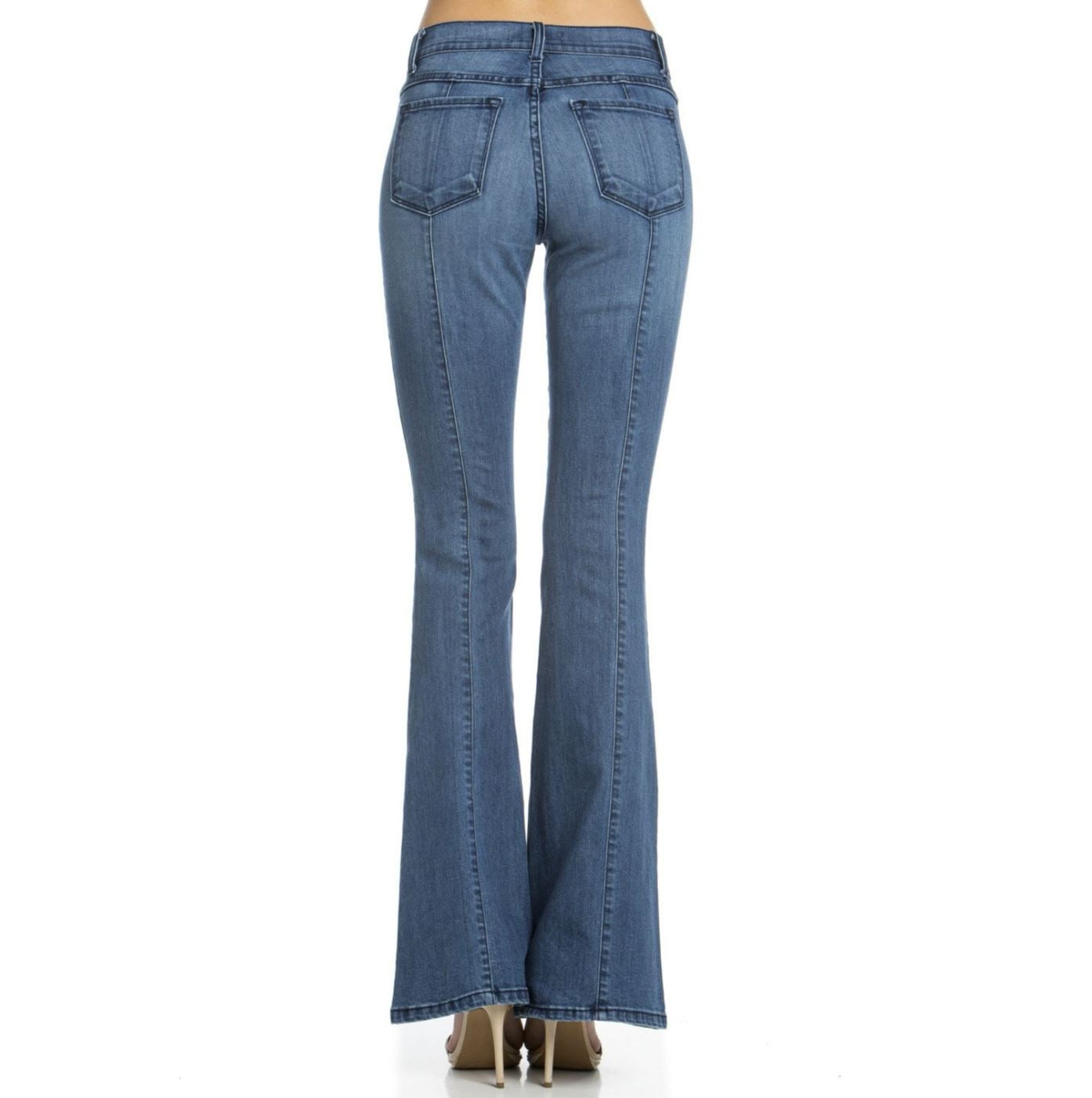 Rumor Has It Front Seam Flared Denim Jeans - Clearance Final Sale