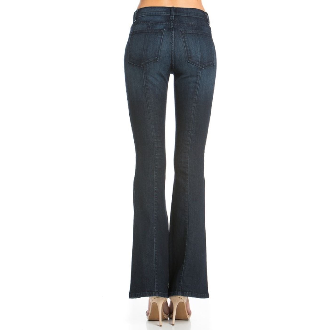 Rumor Has It Front Seam Flared Denim Jeans - Clearance Final Sale