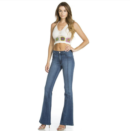 Rumor Has It Front Seam Flared Denim Jeans - Clearance Final Sale