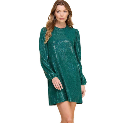 Glam Puff Sleeve Mini Dress CLEARANCE FINAL SALE