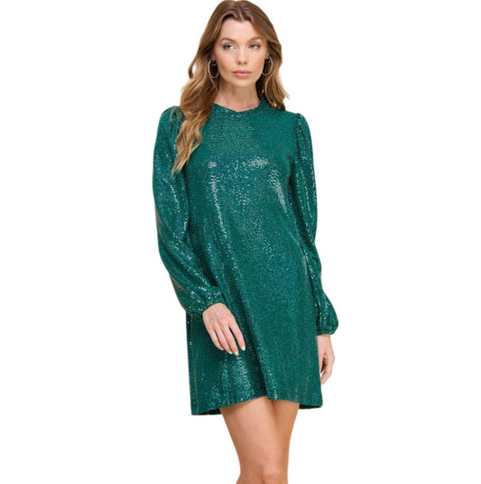 Glam Puff Sleeve Mini Dress CLEARANCE FINAL SALE