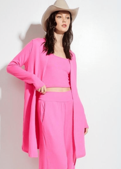 3 Piece Heavenly Soft Fuchsia Loungewear Set CLEARANCE FINAL SALE