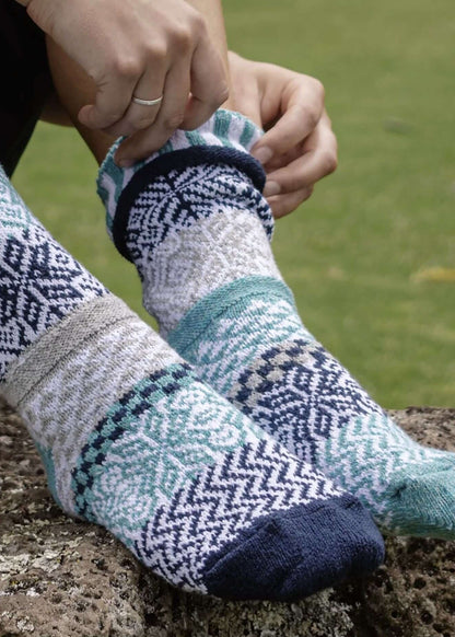 SNOWFALL Knitted Crew Socks Made in USA