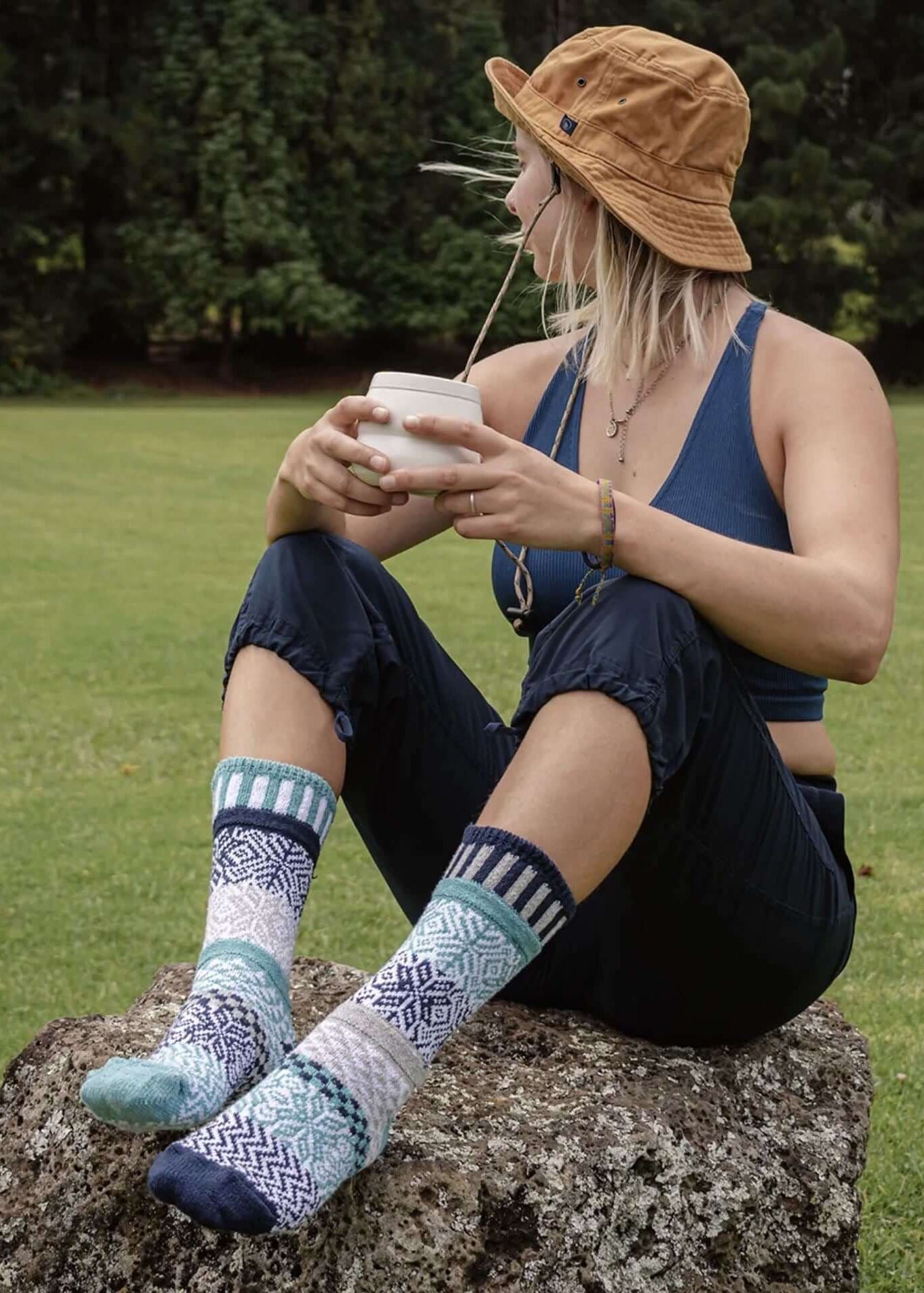 SNOWFALL Knitted Crew Socks Made in USA