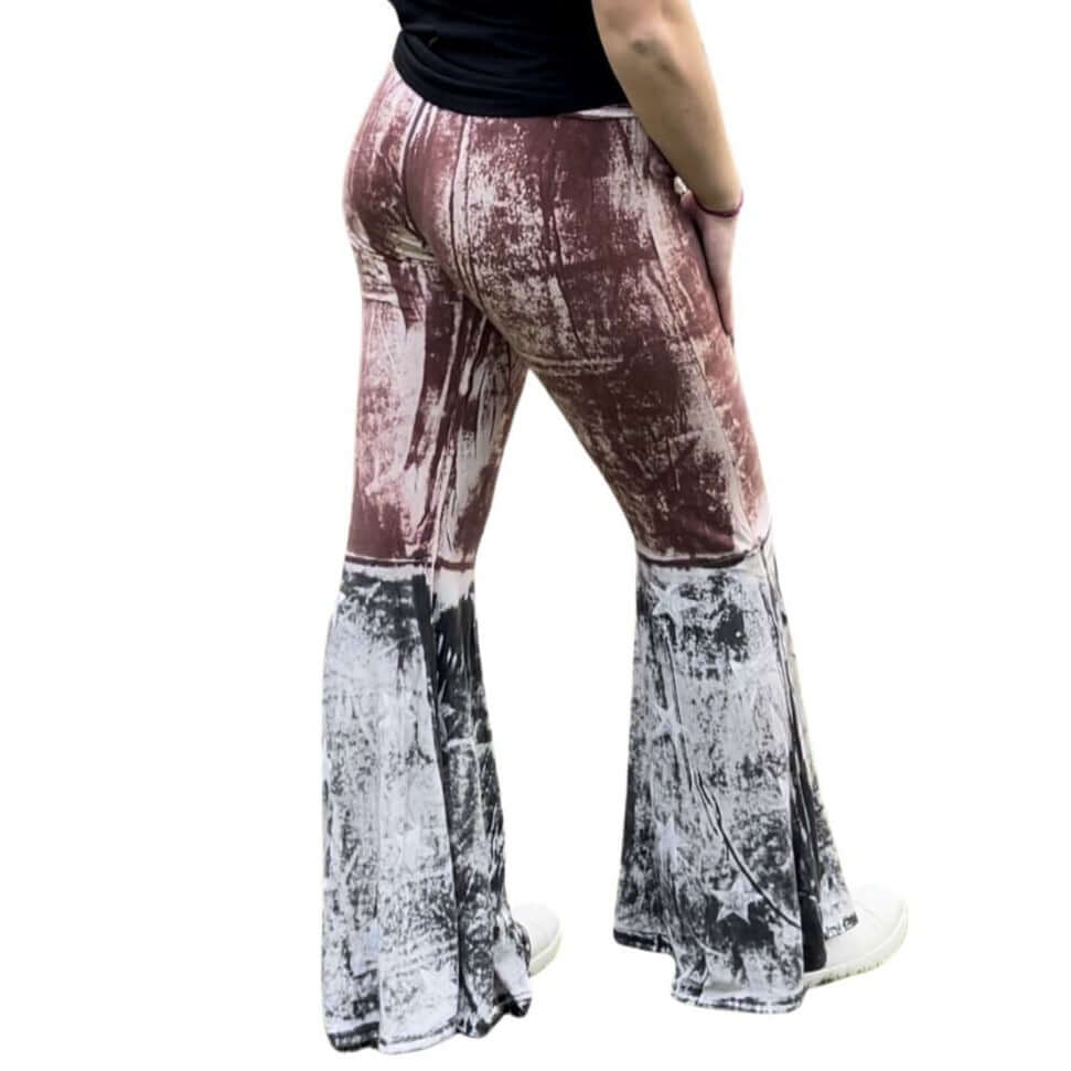 Distorted Patriotic Flare Pants CLEARANCE FINAL SALE