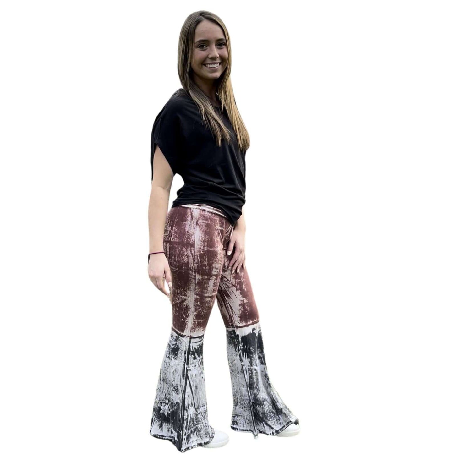 Distorted Patriotic Flare Pants CLEARANCE FINAL SALE