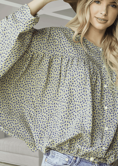 Isabella Sage Exaggerated Dolman Sleeve Top