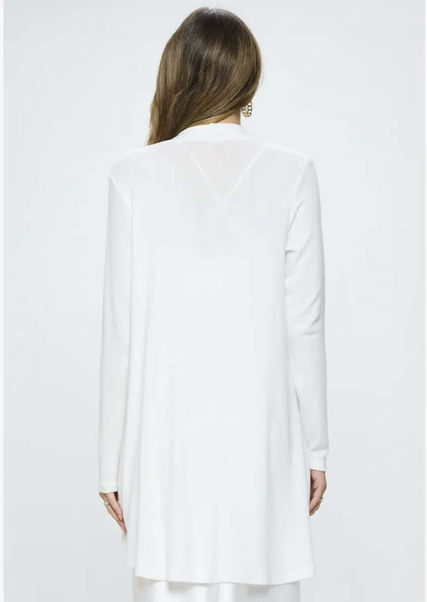 Winter White Draped Cardigan Made in USA